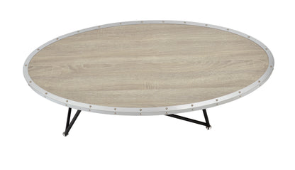 Allis Weathered Oval Coffee Table