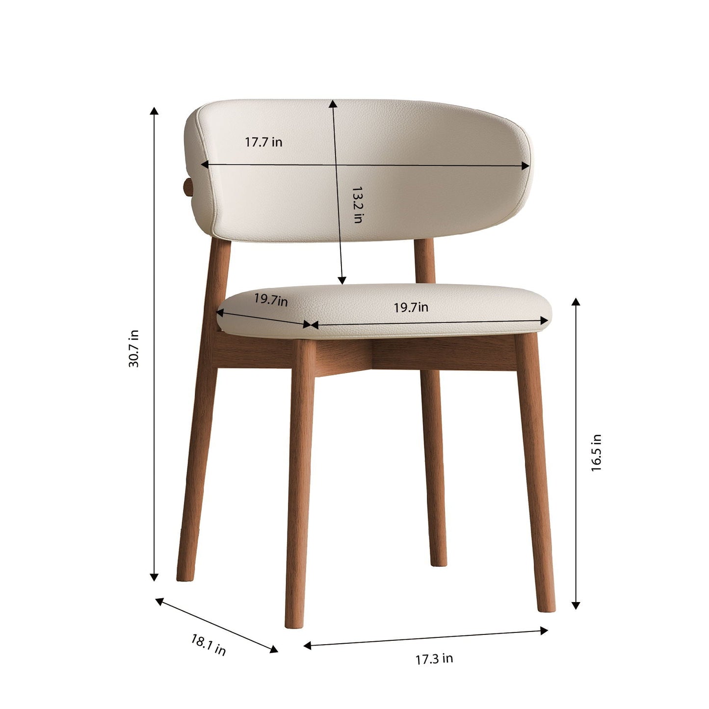 Mid-Century Modern Dining Chair (Set of 2)