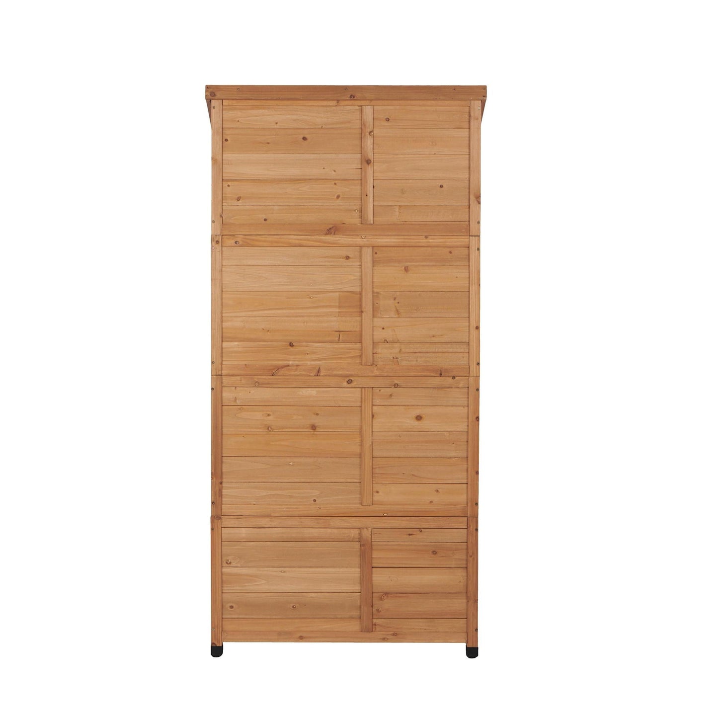 Outdoor Storage Shed With Vertical Tool Cabinet For Backyard