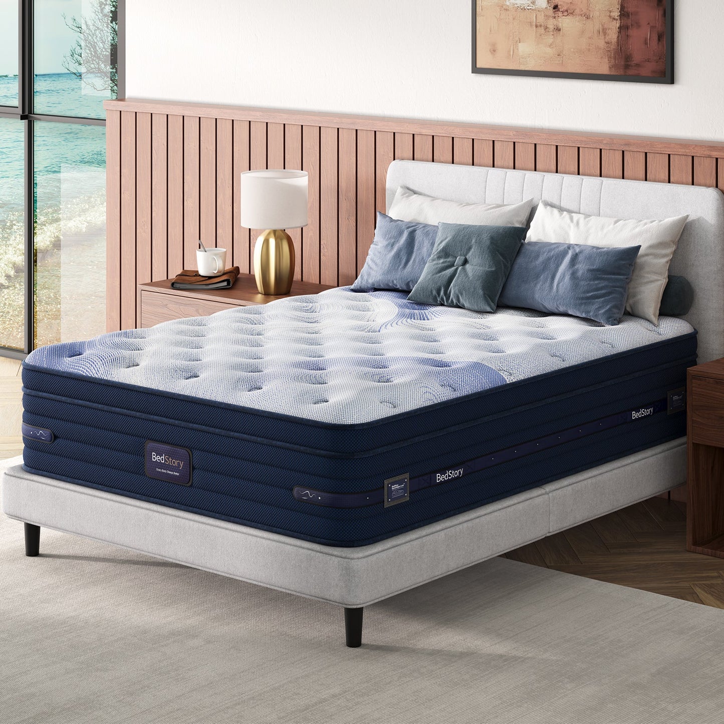 Bedstory Spine Align Pro 14" King Firm Cooling Hybrid Mattress
