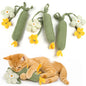 3PCS Cucumber Catnip Toy Cat Kicker Toys For Indoor Cats Kitten Cucumber Plush Toy With Catnip And Funny Sound, Designed For Kicking, Chewing And Interactive Play To Keep Indoor Cats Active