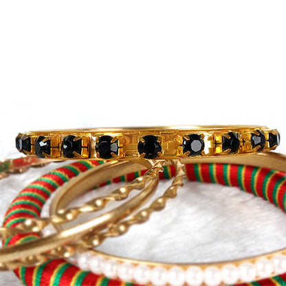 7-Piece Boho Gold Bangle Bracelet Set
