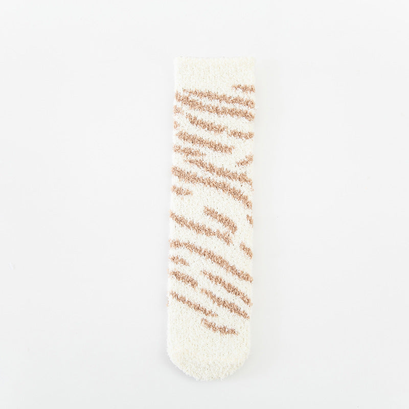 Coral Velvet Warm Sleeping Towel Socks