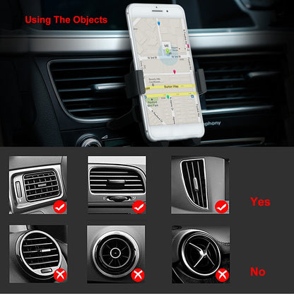 Car Phone Mount Universal 360¡ Rotation Phone Holder Air Vent Car Phone Mount Stand for iPhone XS/XS Max/XS/X Galaxy S10/S9+/S8 Google Huawei