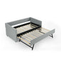 Upholstered Daybed With Trundle With Vertical Stripes