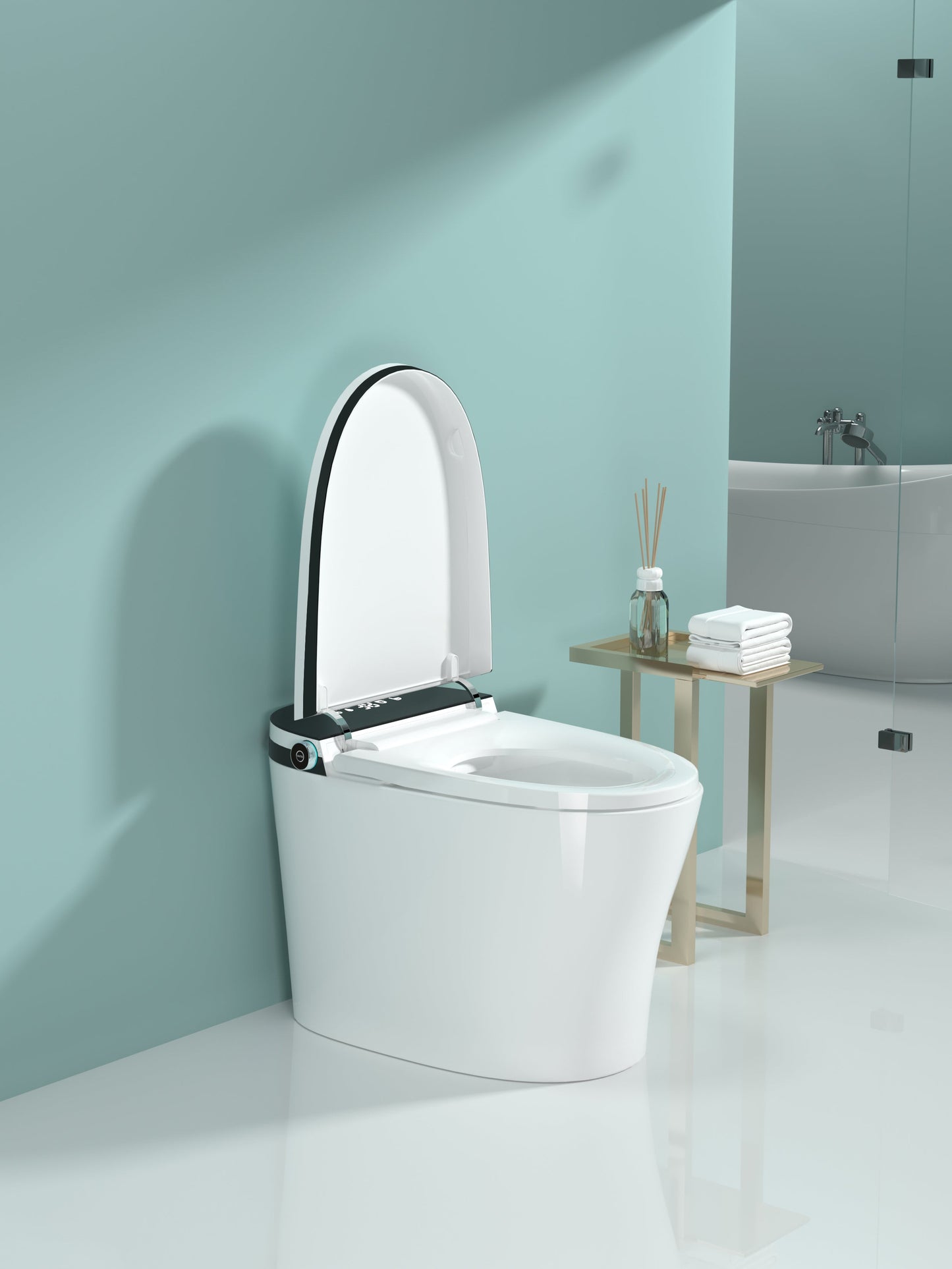 Smart Toilet with Bidet Built In, Heated Seat, Auto Flush, and LED Display
