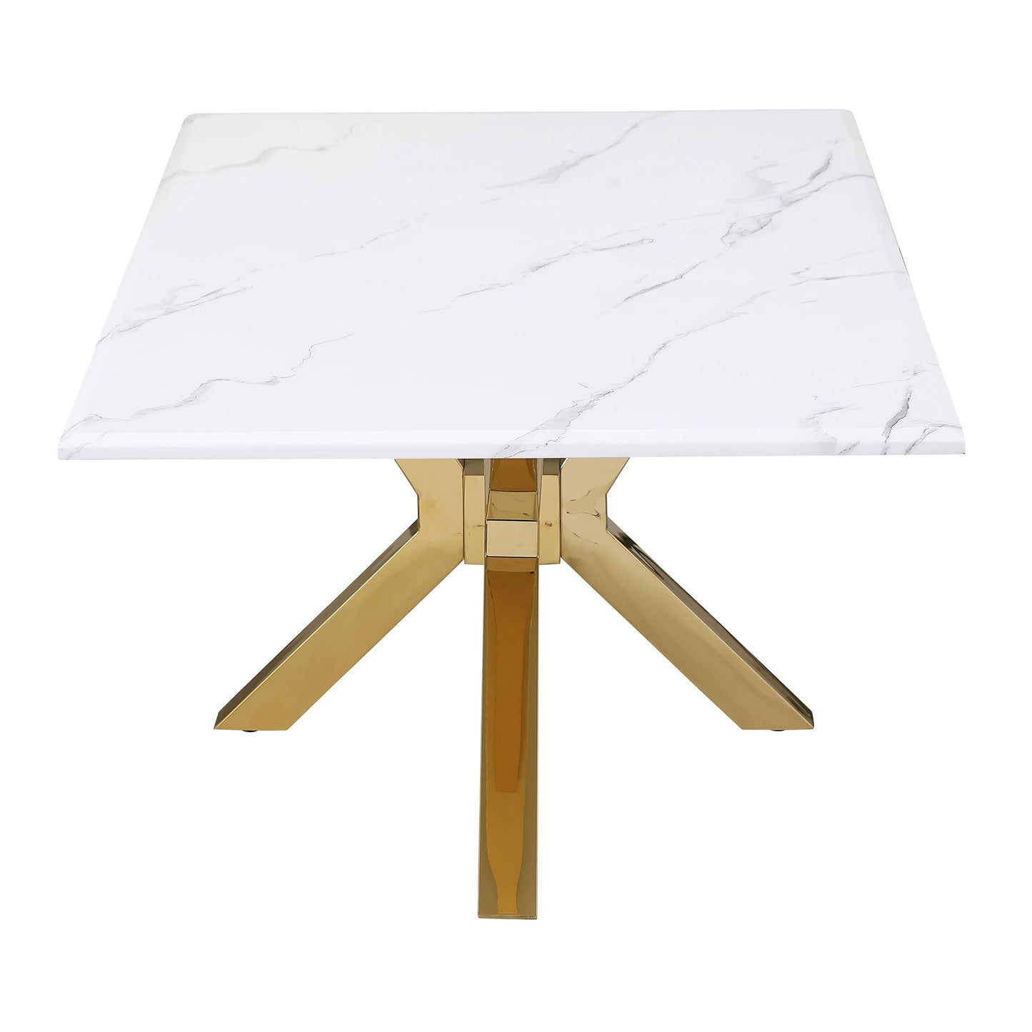 Maciel - Coffee Table With Accents - White Marble