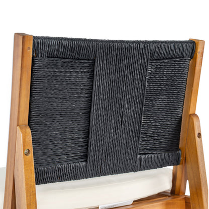 Outdoor Acacia Wood Bar Stools (Set of 2)