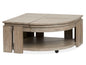 Conrad - Pie Shaped Lift Top Cocktail Table With Casters - Stone Harbor Gray