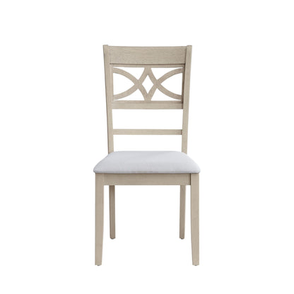 Ferris - 7 Piece Dining Set With Cross Back Chairs And Rectangular Table - Antique White