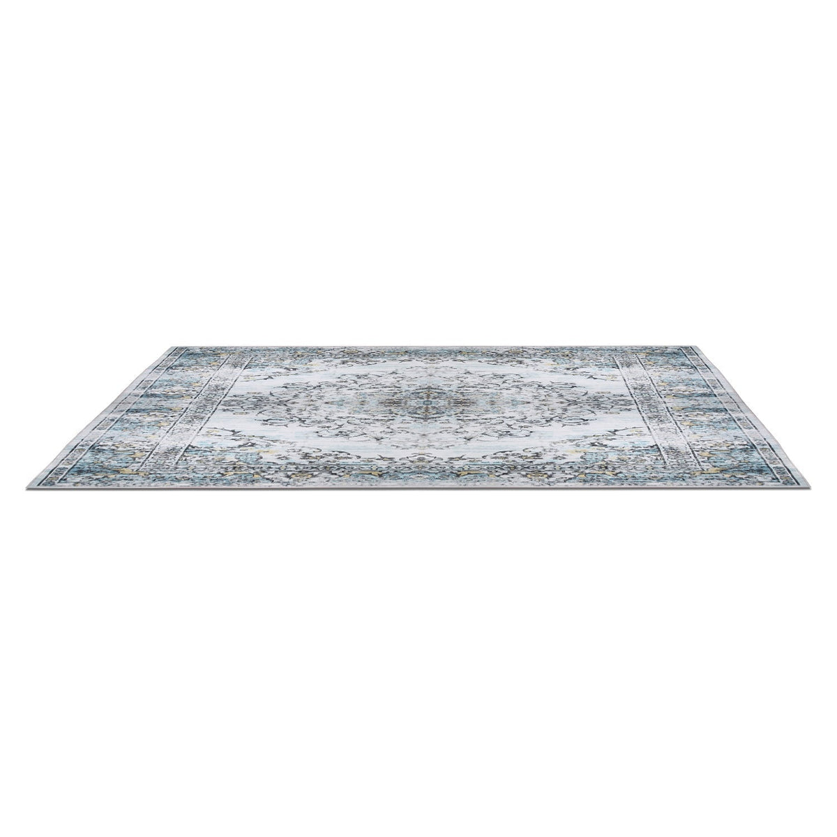 8x10FT VintageÊArea Rug Modern Non Slip Carpet Boho Low Pile Soft Rug Waterproof Machine Washable Rug for Living Room BedroomÊKitchen Dining Room Unde