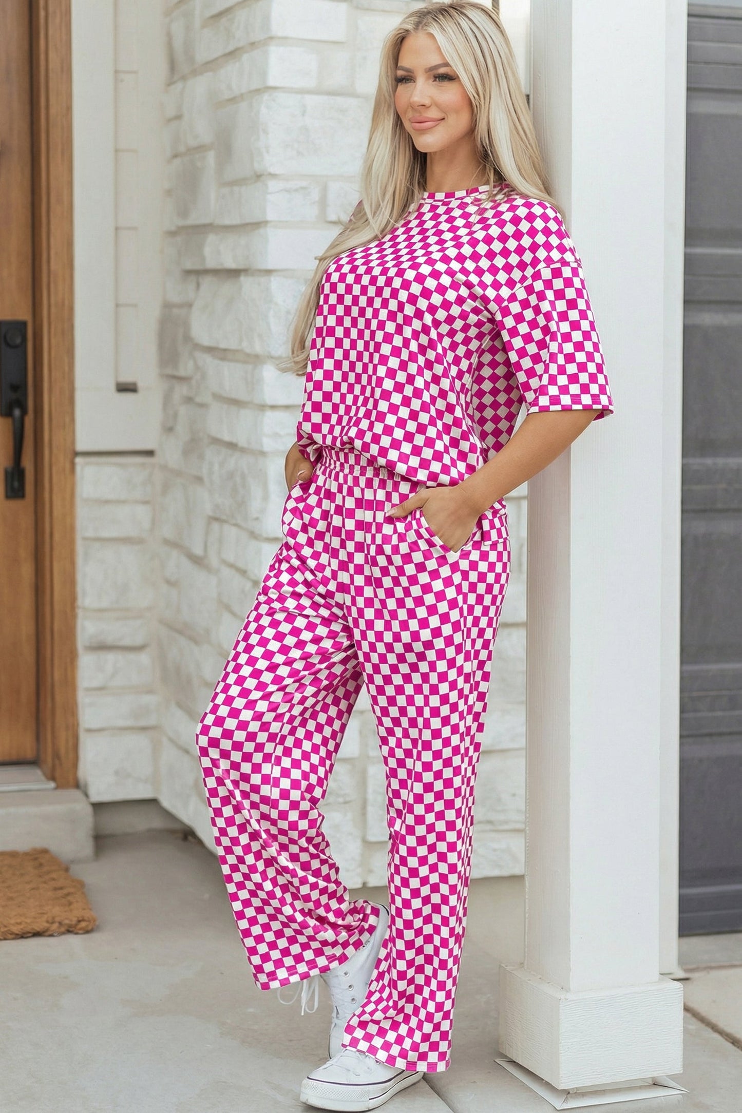 Elisa Print Half Sleeve Lounge Set