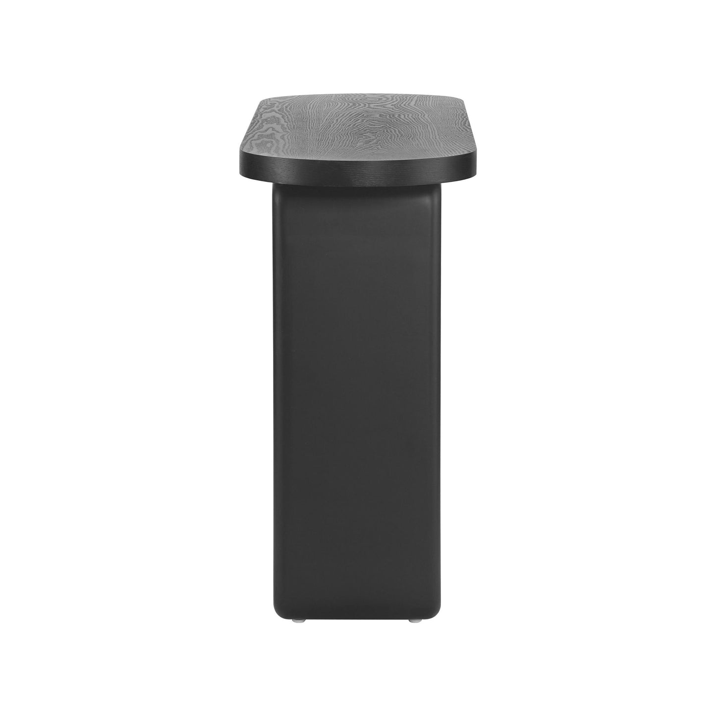 Art Sculptural Console Table With Oval Cutout Legs - Black