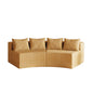 Curved Sectional Sofa With 4 Pillows, Modular Semi Circular Design