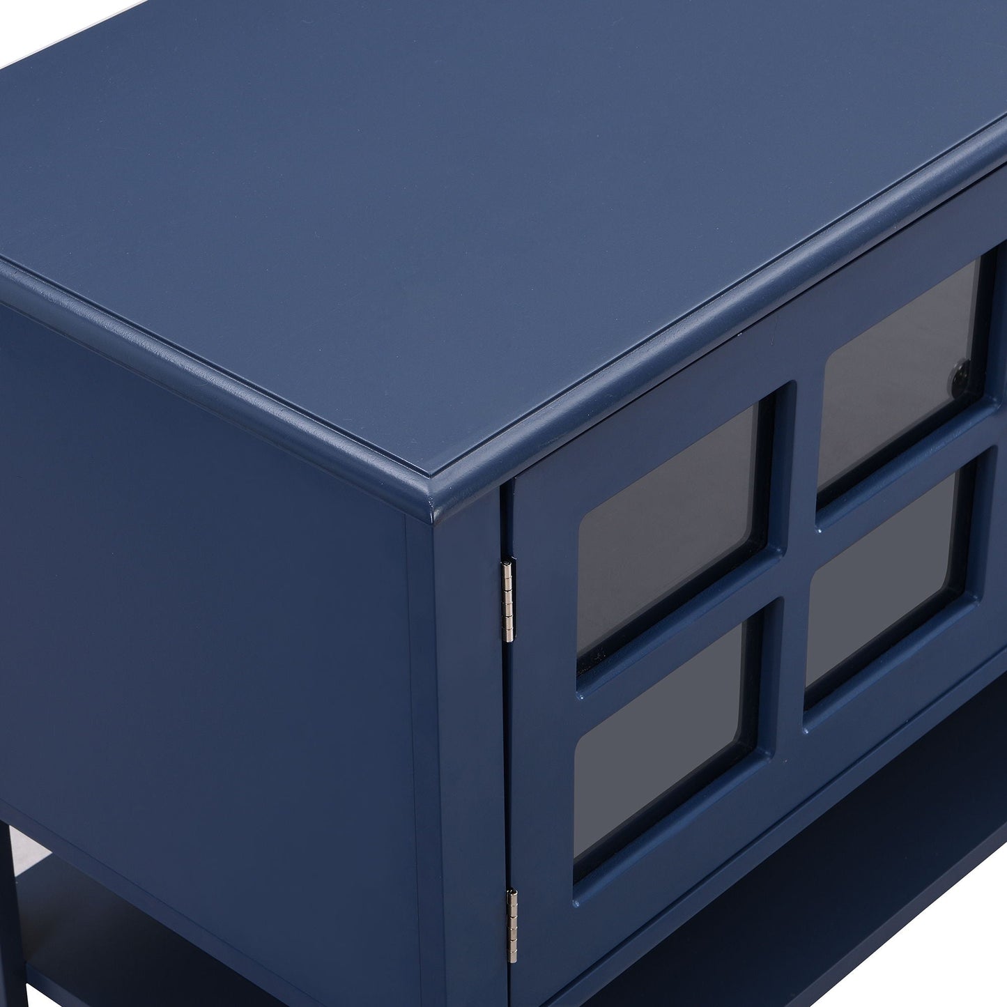 TV Stand, Entertainment Center With Dual Drawers And Hidden Storage, Cabinet With Soft Closing Doors And Sleek Panel Design
