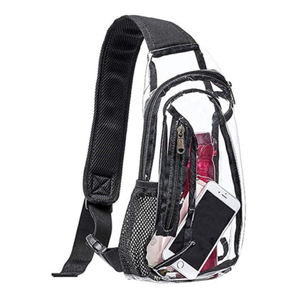 Premium PVC Transparent Chest Bag – Waterproof Fanny Pack Crossbody & Belt Bag for Stadiums and Concerts