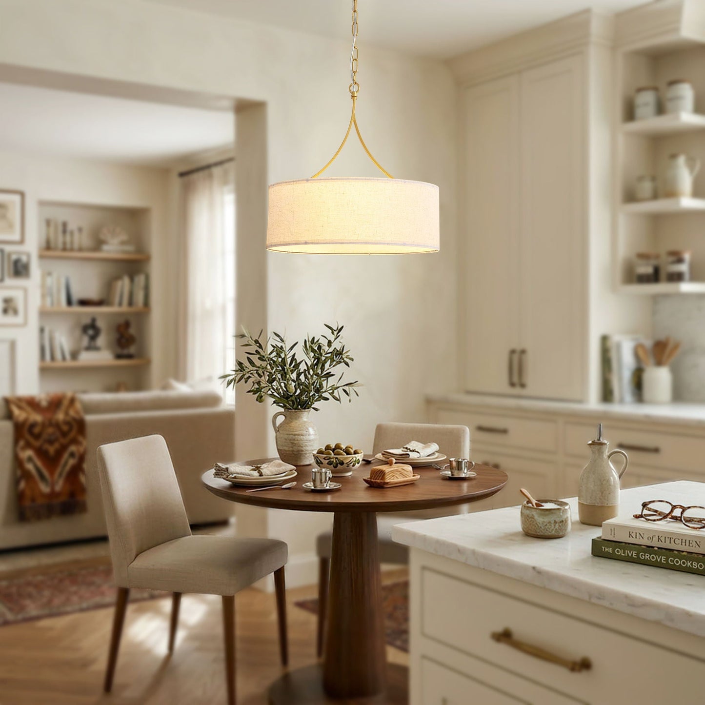 3 Light Drum Pendant Light