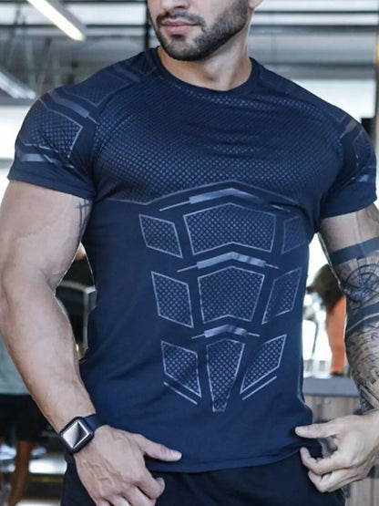 Men's Plus Size Round Neck Short Sleeve T-Shirt