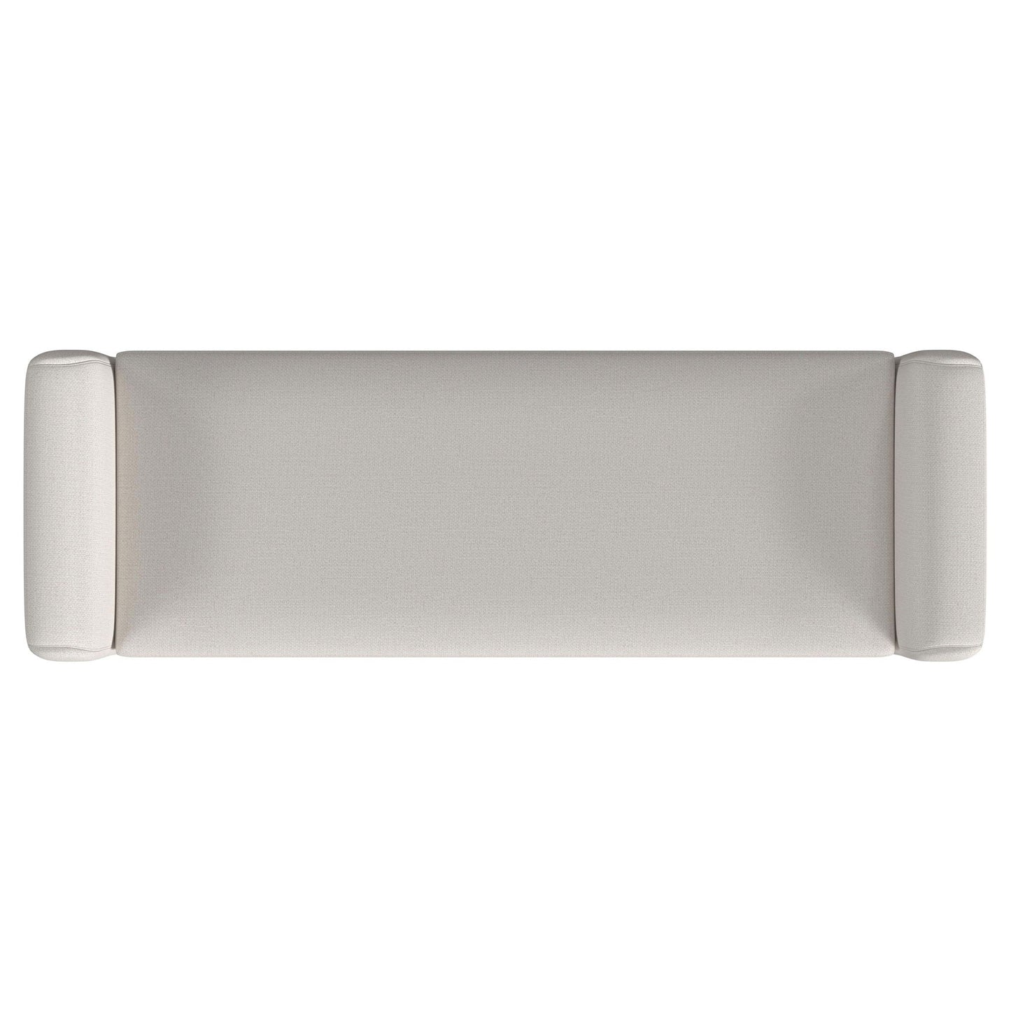 Hollis - Upholstered Accent Bench With Armrests Seating - Vanilla White