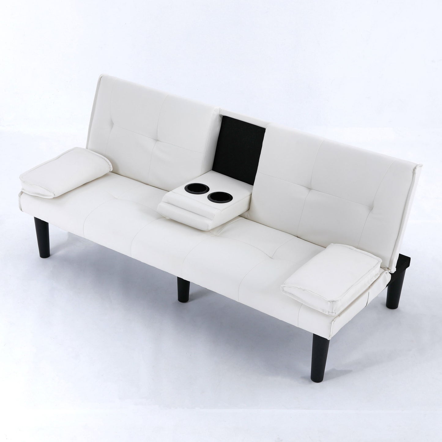 Sofa Bed With Foldable Design And Cup Holder