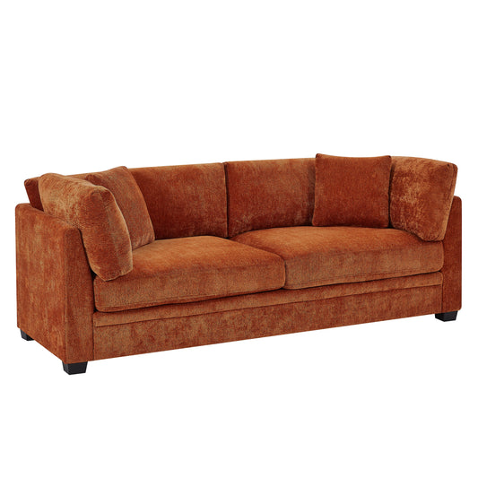 83.50" Modern Flared Arms Sofa (Caramel)