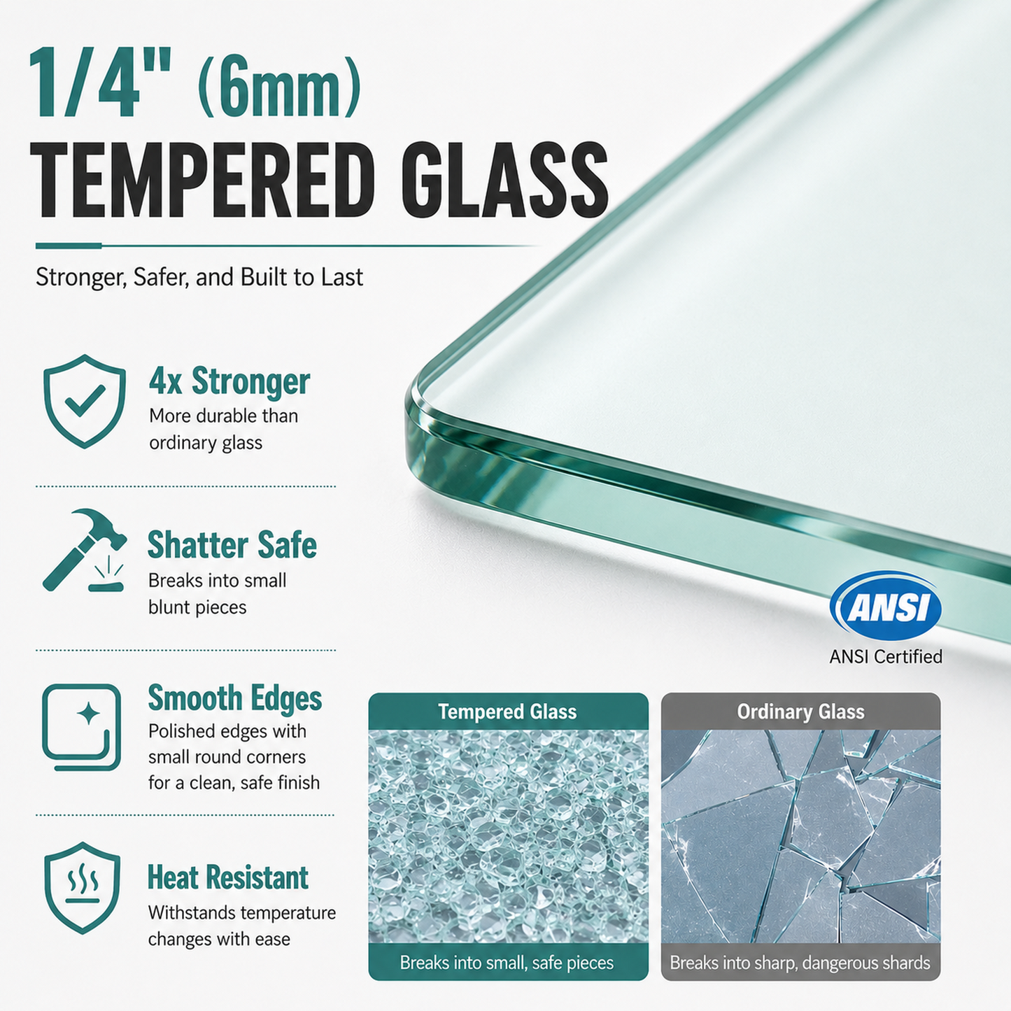 60 in. W x 72 in. H Semi-Frameless Sliding Shower Door