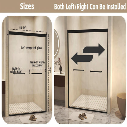 Double Sliding Shower Door With Explosion Proof Film