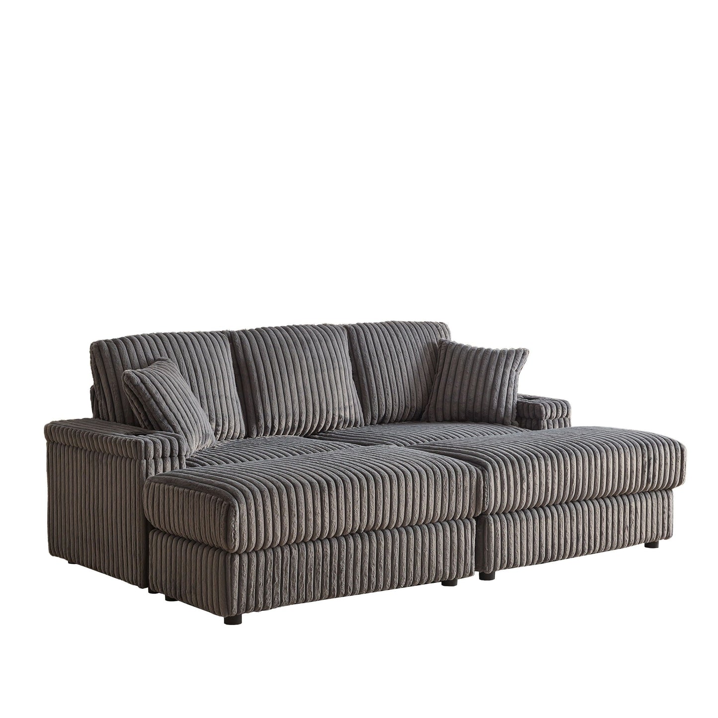 3 Seater Sofa With 2 Ottomans For Living Room