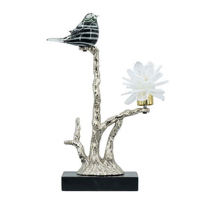 Aluminum Candle Holder With Marble Stand