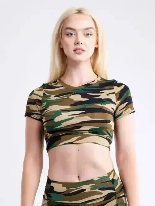 Women's Lightweight Short-Sleeve Crop Top - Workout & Casual
