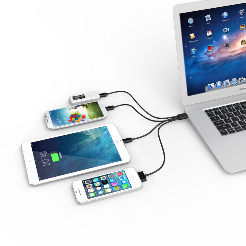 4-in-1 Multi-Function Data Cable for iPhone 6, 6s, 4, 4s & Android Devices - Fast Charging & Data Transfer