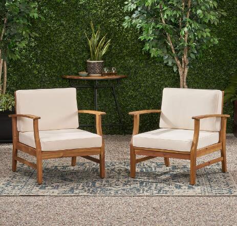 Perla Contemporary Club Chair with Water Resistant Cushion