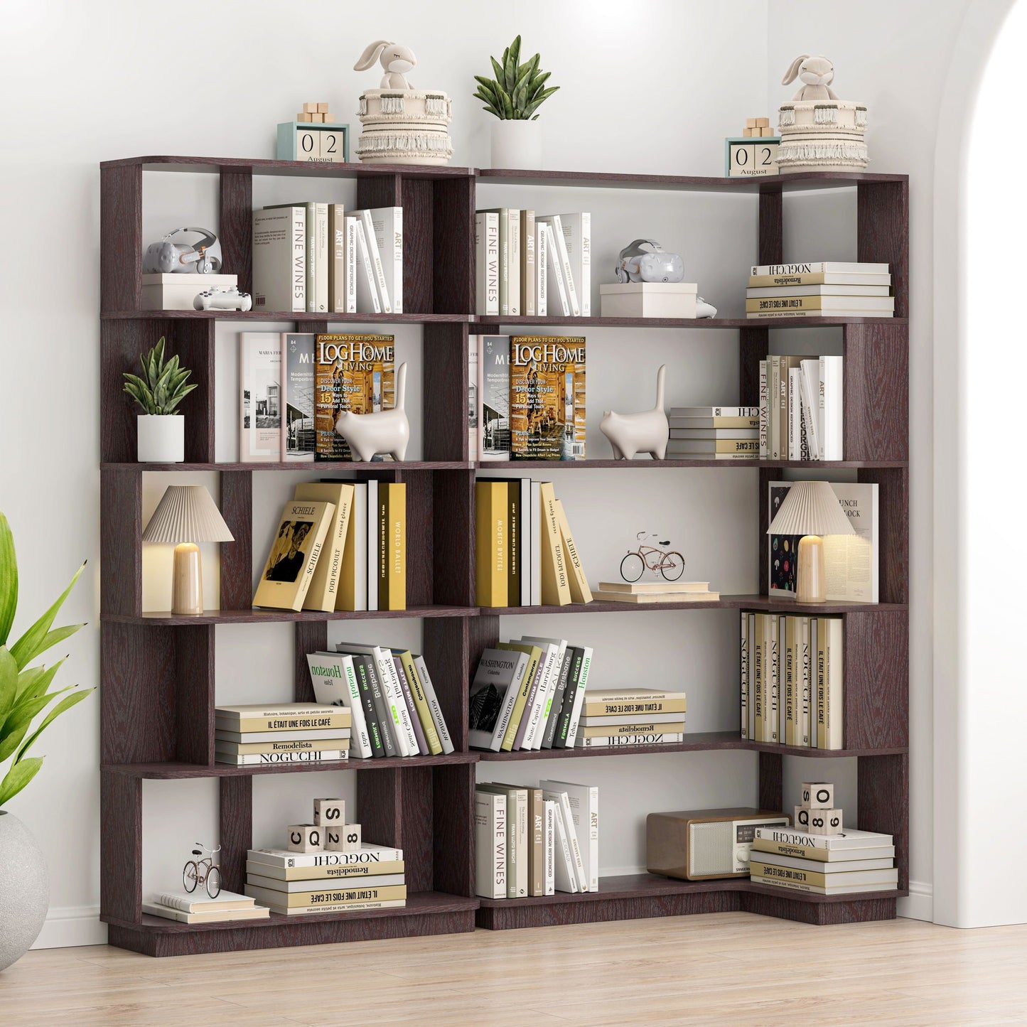 L-Shaped Design Corner Bookshelf