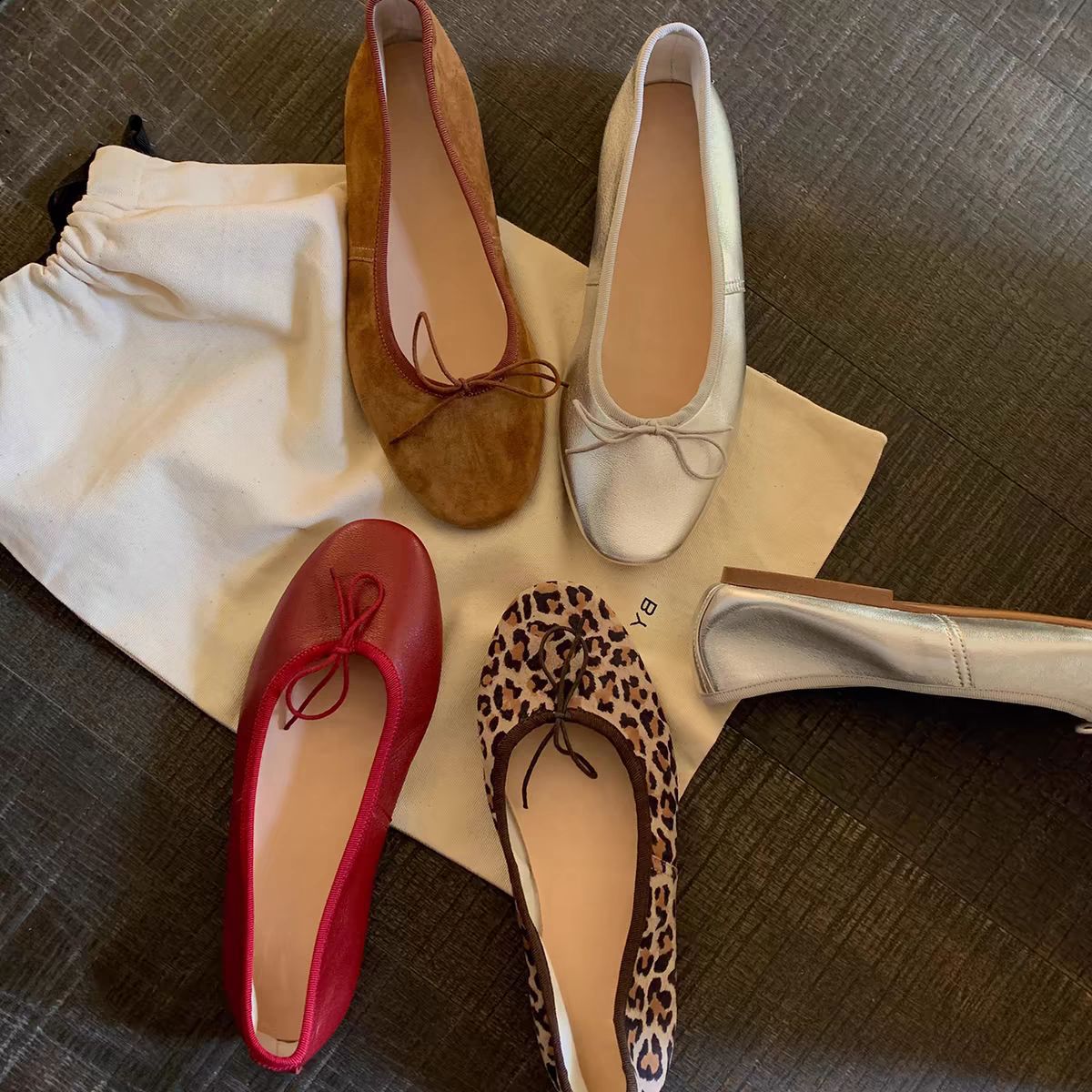 French-style Versatile Round-toe Low-cut Elegant Bow Flat Shoes