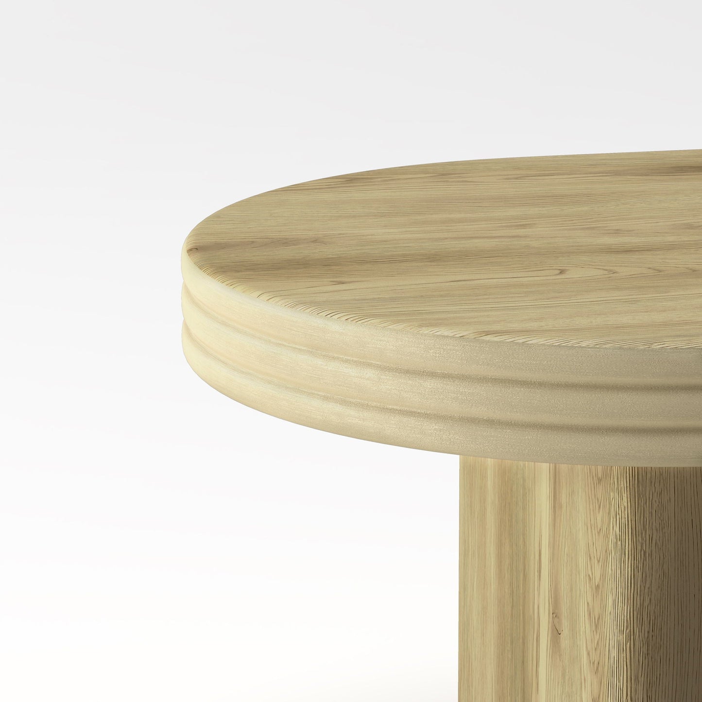 Oval Fluted Coffee Table - Natural