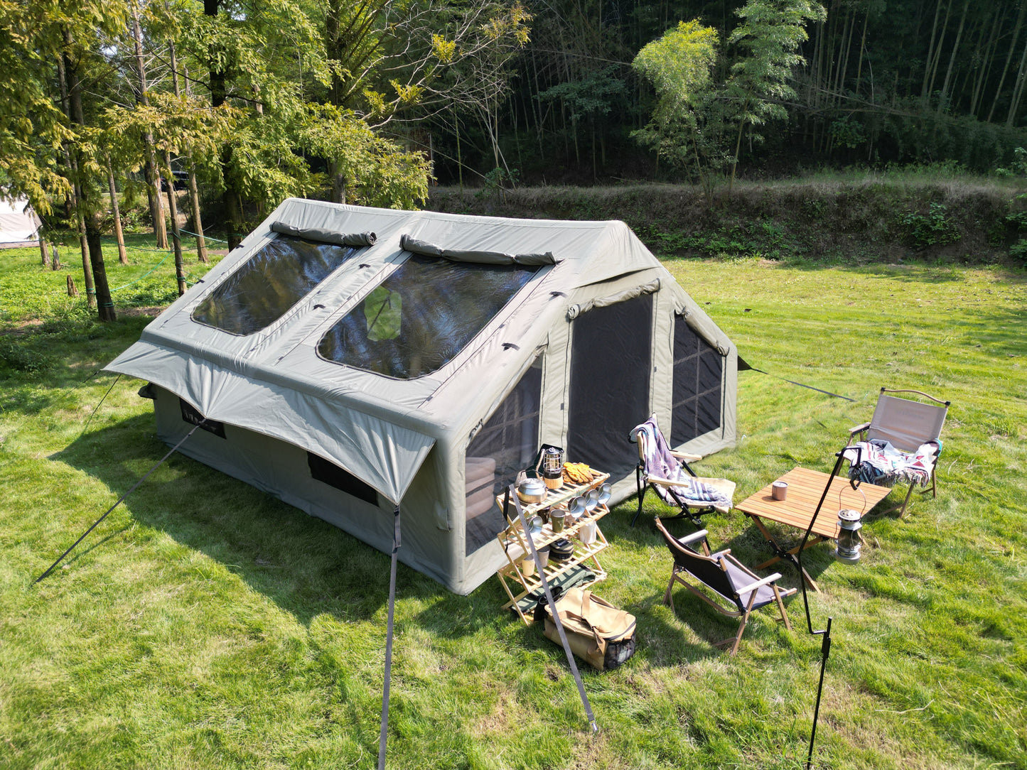 9.8 x 13ft Inflatable Camping Tent with Hand Pump