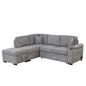 Sleeper Sofa Bed, 2 In 1 Pull Out Sofa Bed L Shape Couch With Storage Ottoman For Living Room, Bedroom Couch And Small Apartment