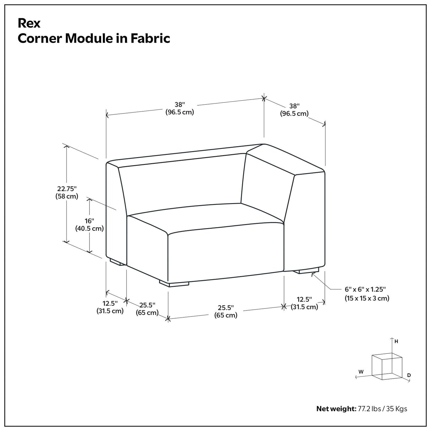 Rex - Corner Sofa Module