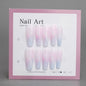 Minimalist White Coffin New Year's Nails