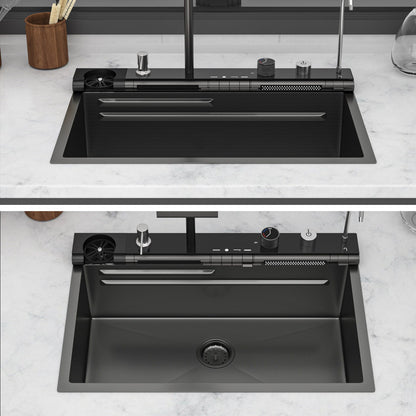 30" Single Bowl Kitchen Sink With Smart LED Faucet