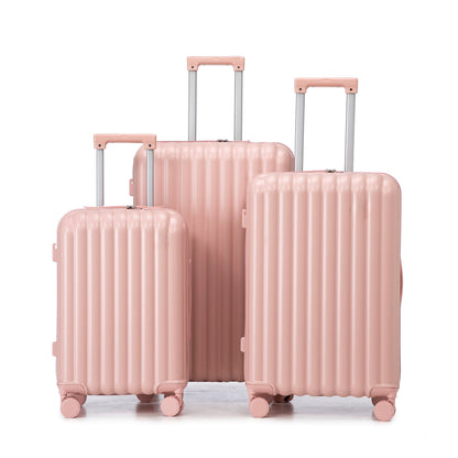 20" / 24" / 28" 3 Pieces / Set Spinner Wheel Luggage, Carry On Suitcase, With Cup Holder & USB Port & Phone Holder