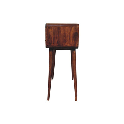 Solid Wood Triple Curved Chestnut Console Table