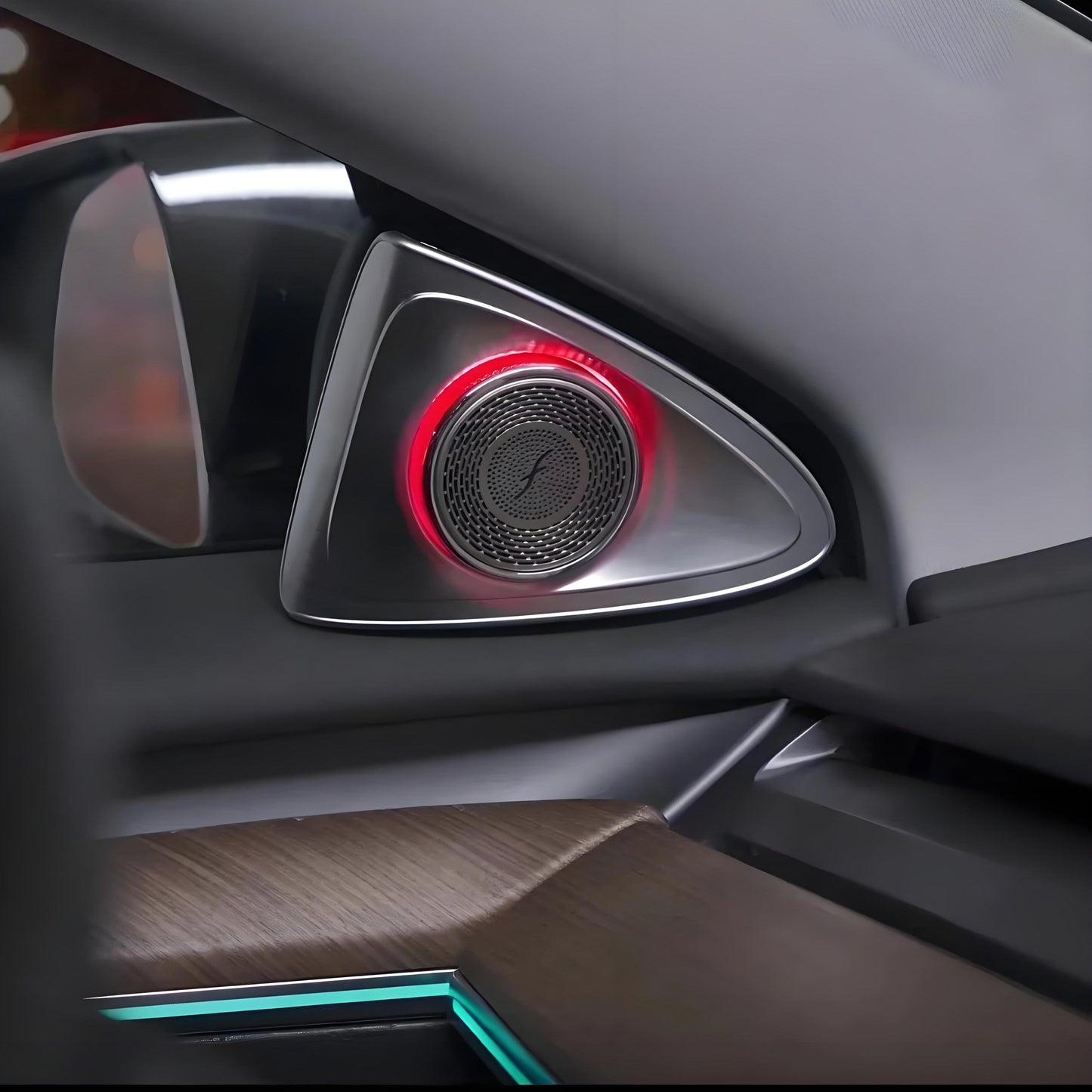 TESERY 4D Rotating LED Ambient Tweeter Speakers for Model Y Juniper / Model 3 Highland