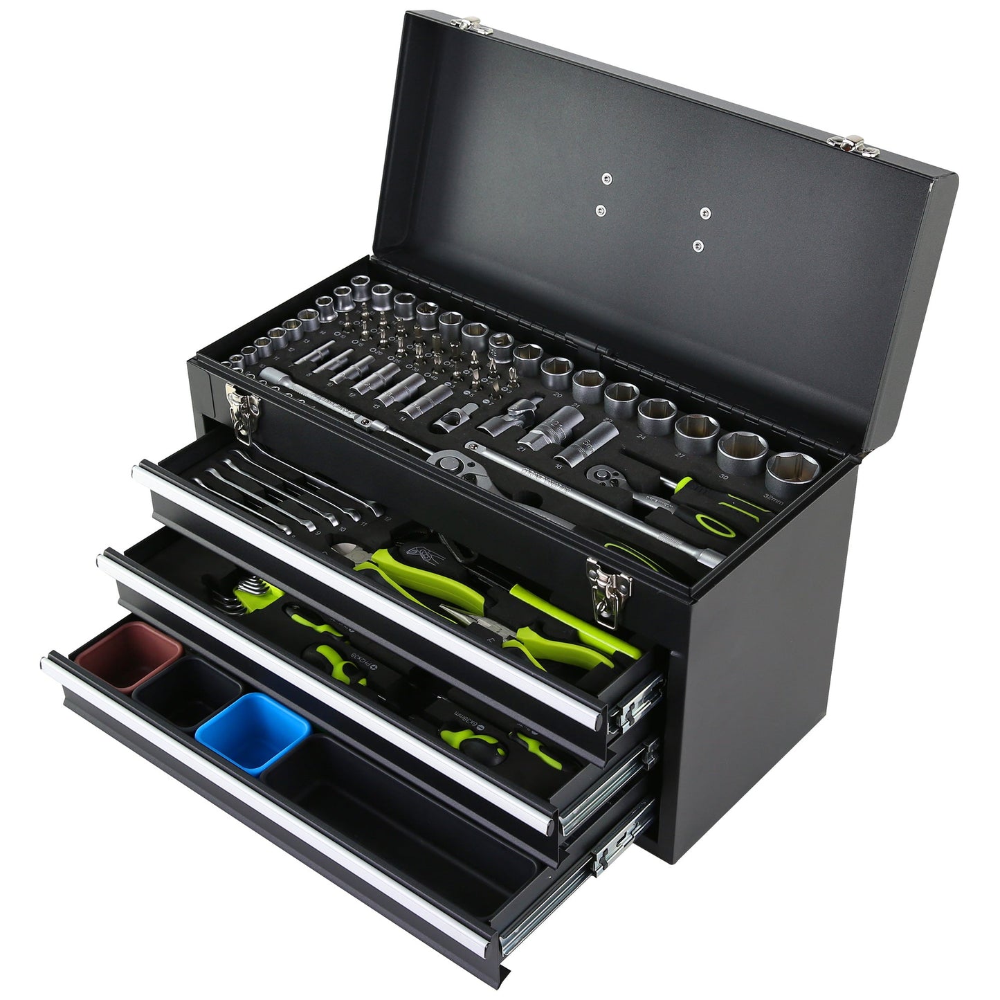 465-Piece Mechanics Tool Set with 3-Drawer Heavy Duty Metal Box Repair Tool Kit