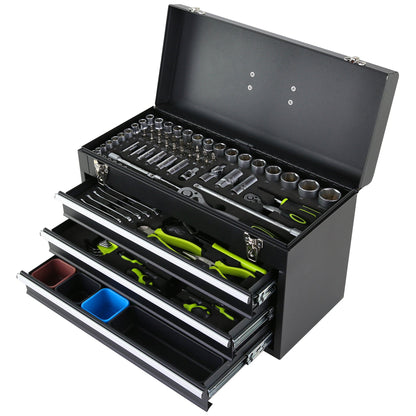 465-Piece Mechanics Tool Set with 3-Drawer Heavy Duty Metal Box Repair Tool Kit