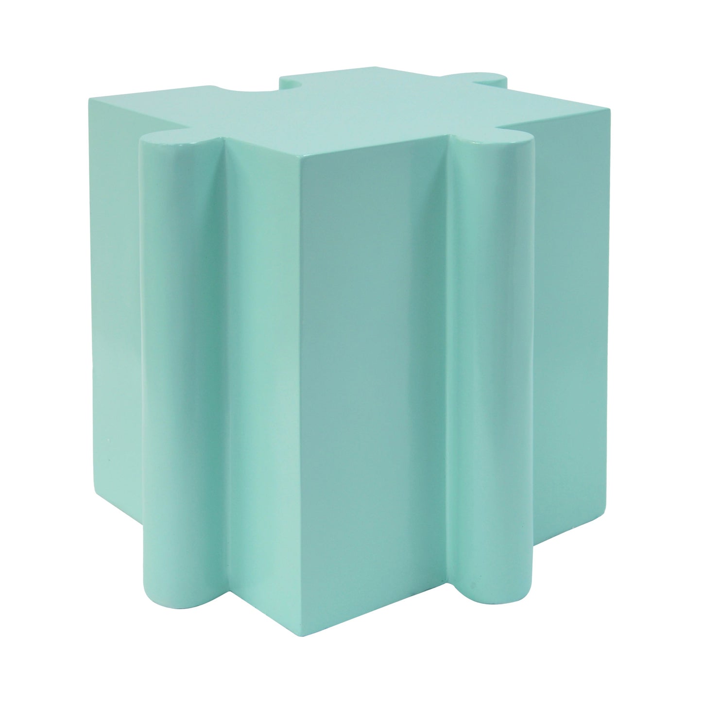 3-Piece Artistic Puzzle Table Set with Modular Interlocking Design