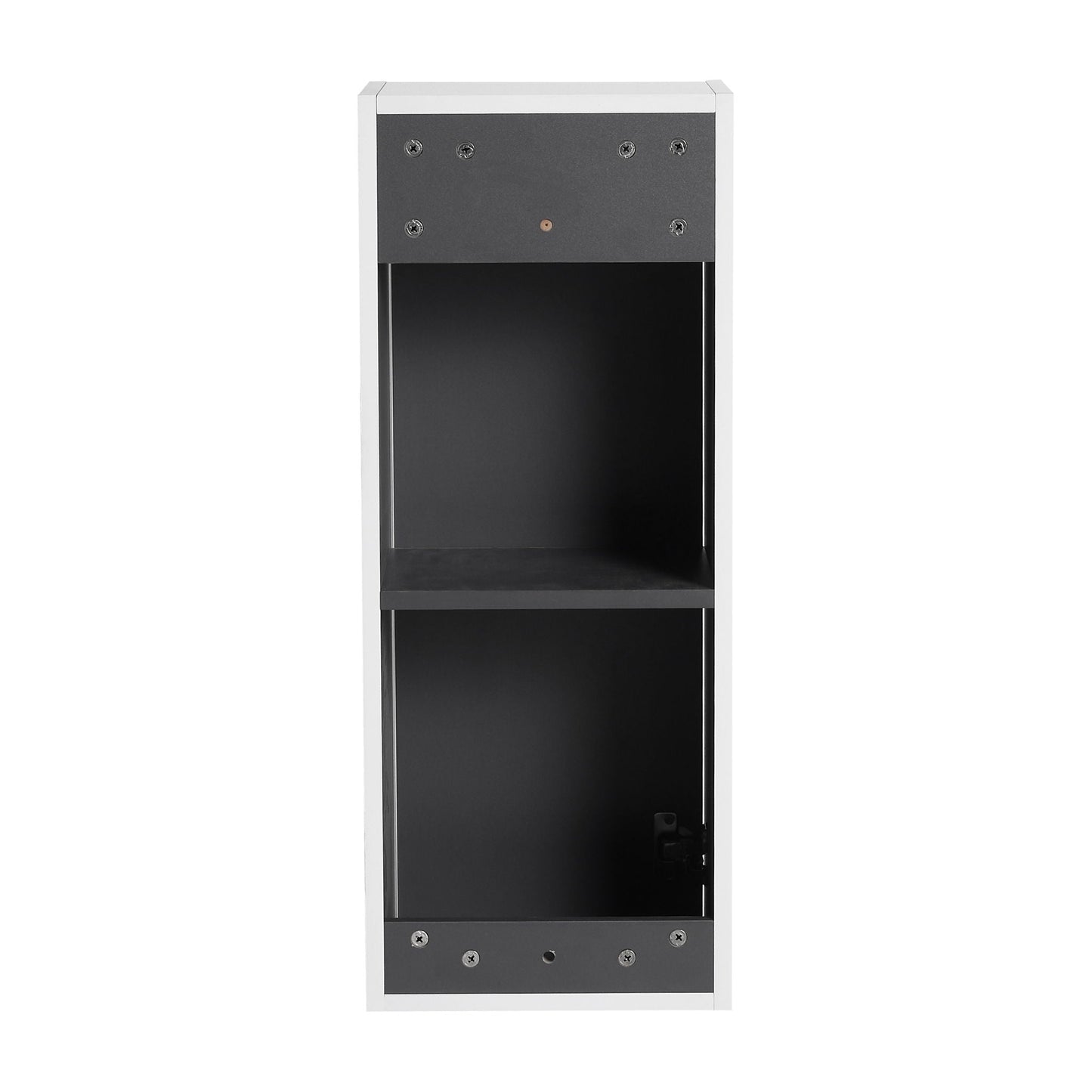 Modern Wall Mounted Bathroom Vanity With Resin Sink And Side Cabinet - Brown Ebony