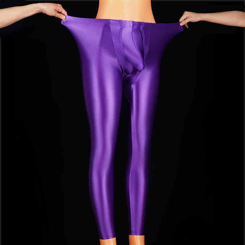 Shiny Sexy Men's Leggings Slim Fit Free Plus Size
