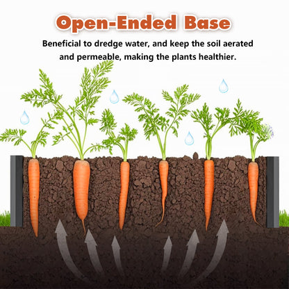 Metal Raised Garden Bed Outdoor 7.2x3.6x2 FT Galvanized Raised Garden Bed Kit