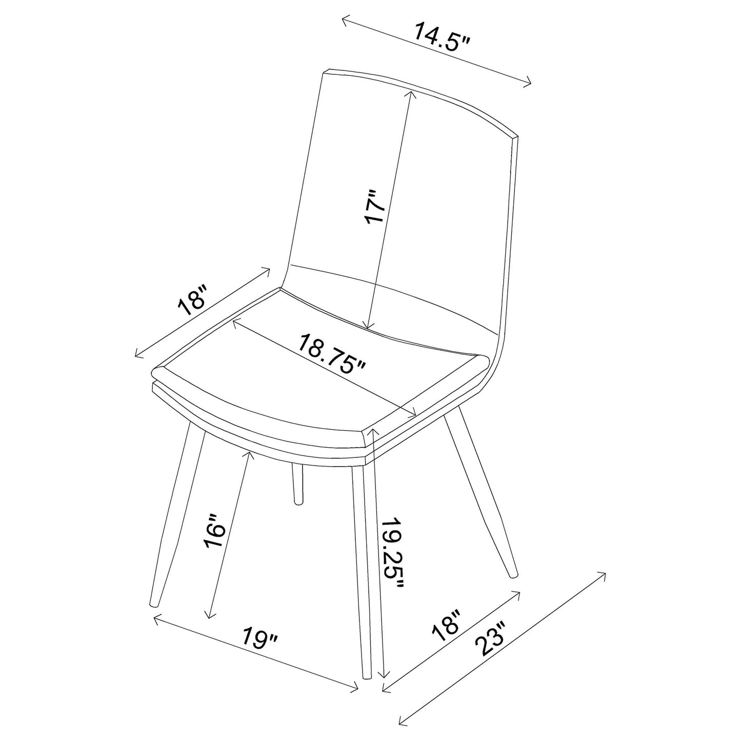 Feast - Coffee Dining Chair (Set of 2) - Coffee